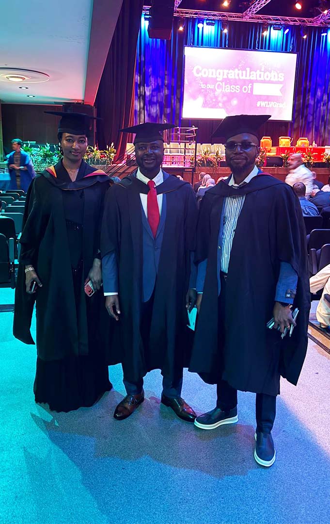 Students from Pristine at the Graduation Ceremony on Campus, In the United Kingdom